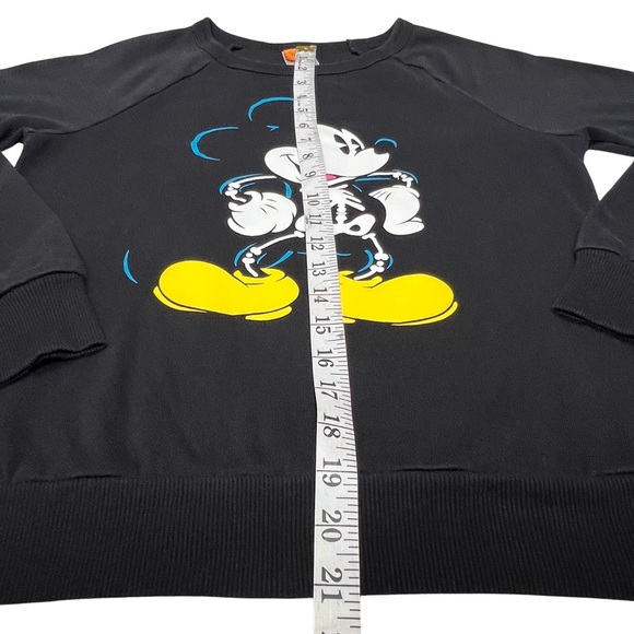 Disney Glowing Mickey Mouse Skeleton Glow in the Dark Black Junior Large L Youth - Picture 15 of 17